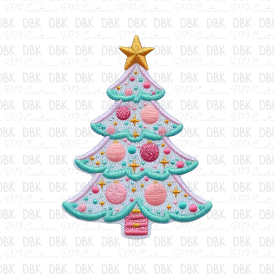 Pastel Christmas TreeDTF Transfer