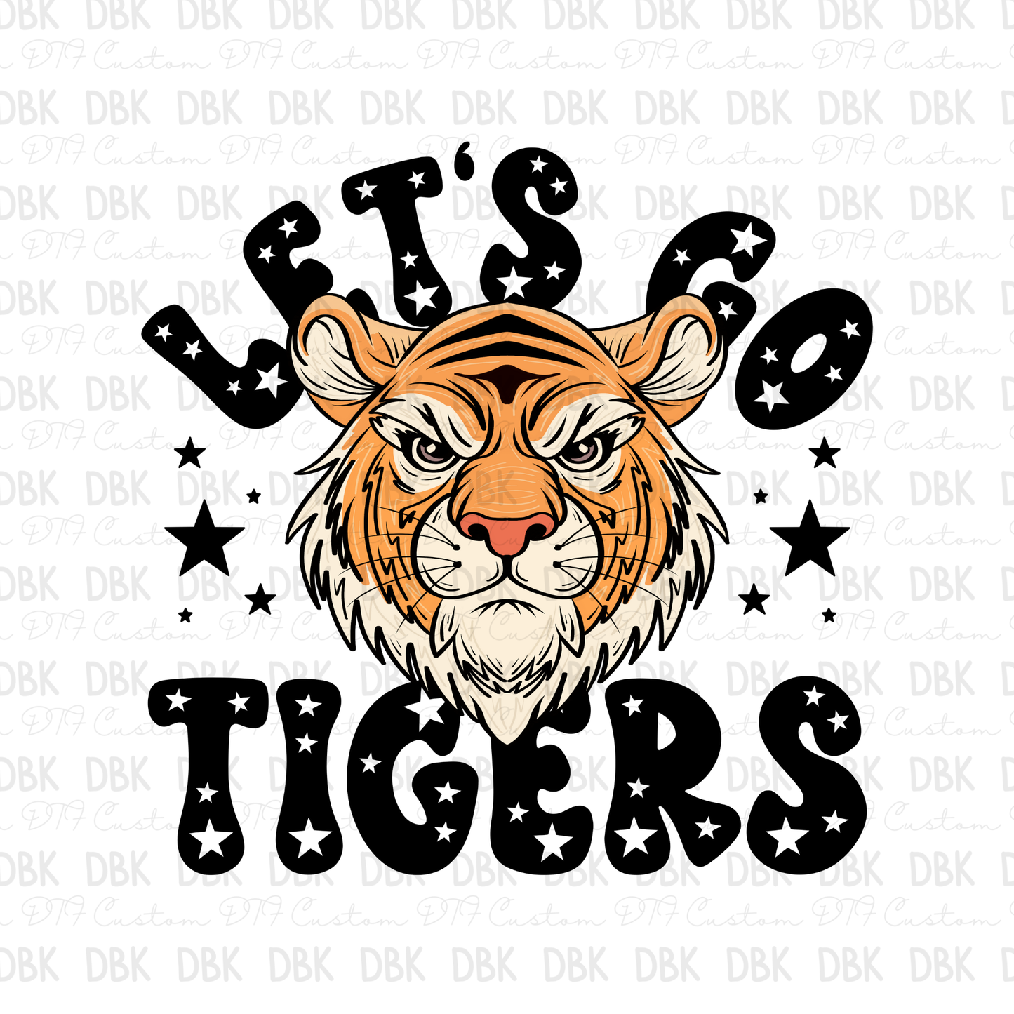 Lets go Tigers DTF Transfer M23