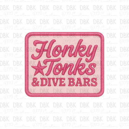 Honky Tonks and dive bars DTF transfer B337