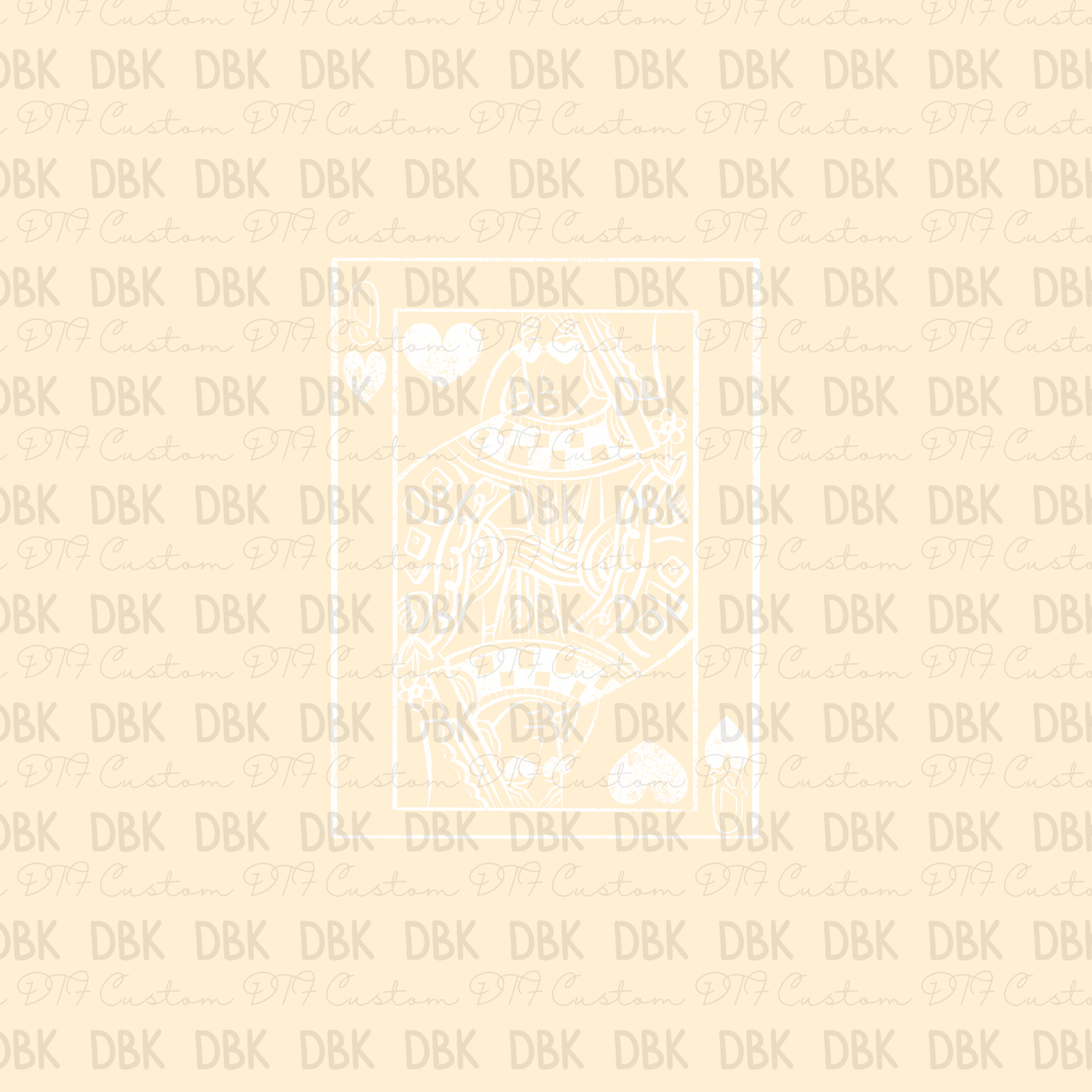 Queen DTF transfer WHITE I300