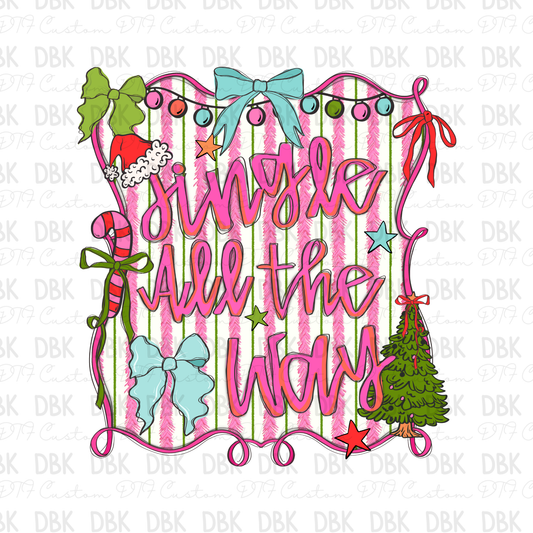 Jingle all the way DTF Transfer