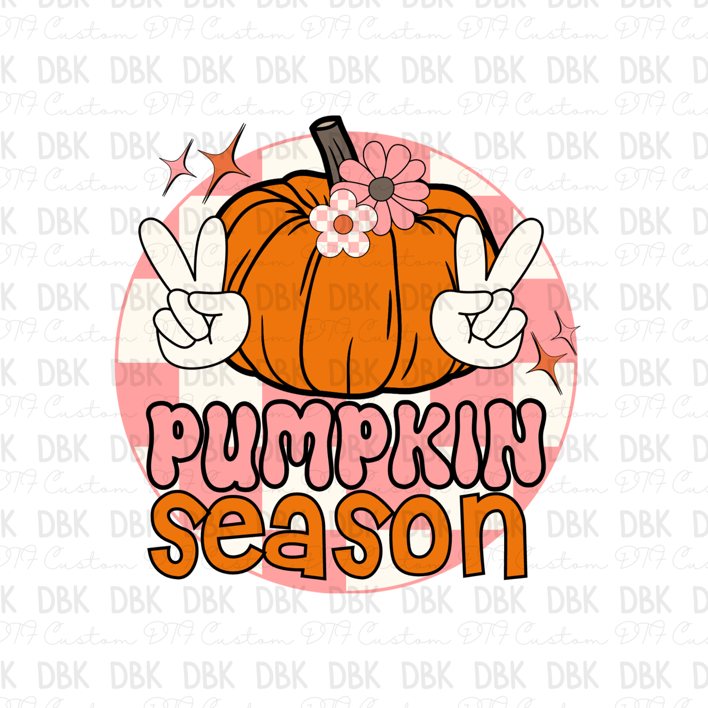 Pumpkin season DTF transfer F135