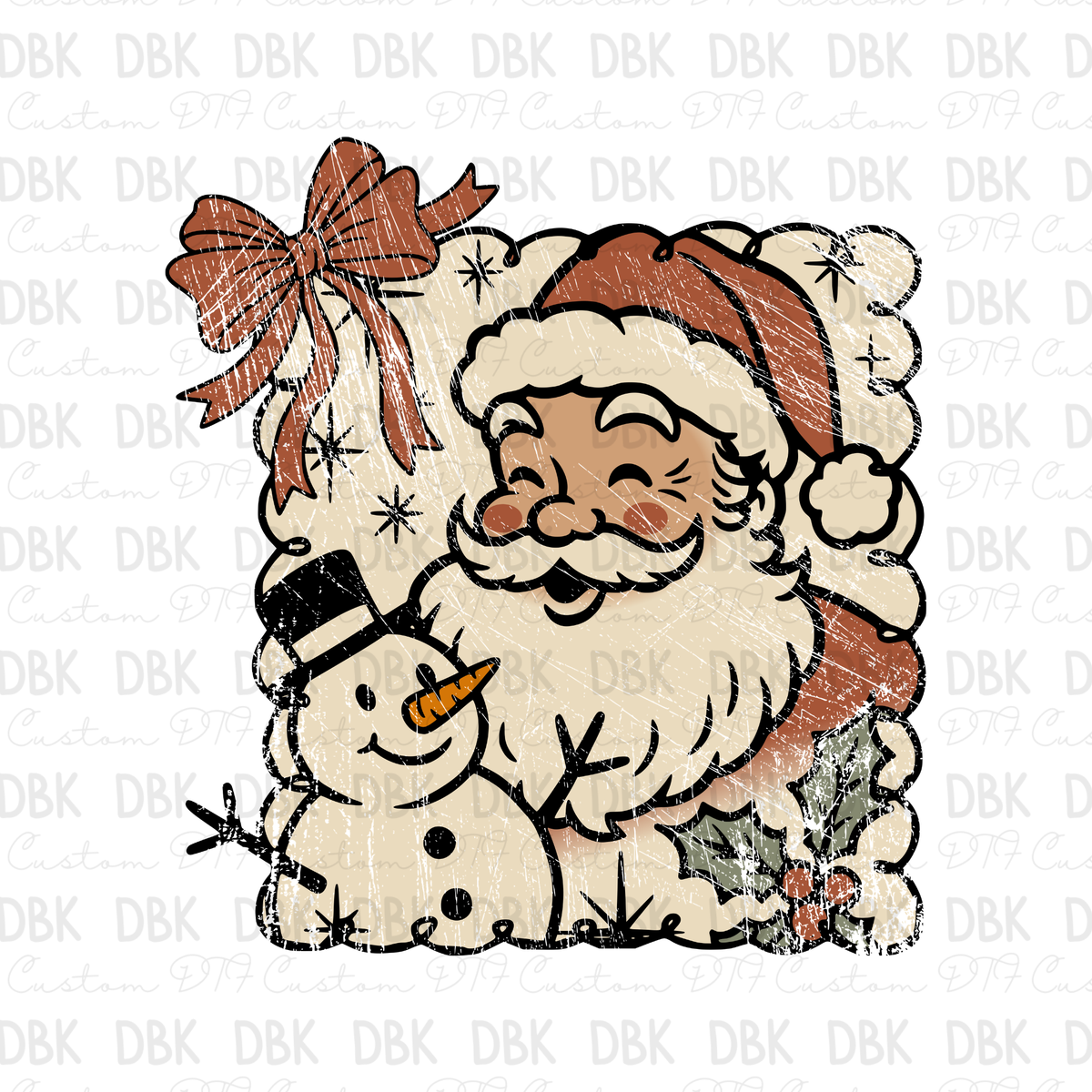 Poster Santa DTF Transfer