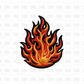 Fire DTF Transfer B183