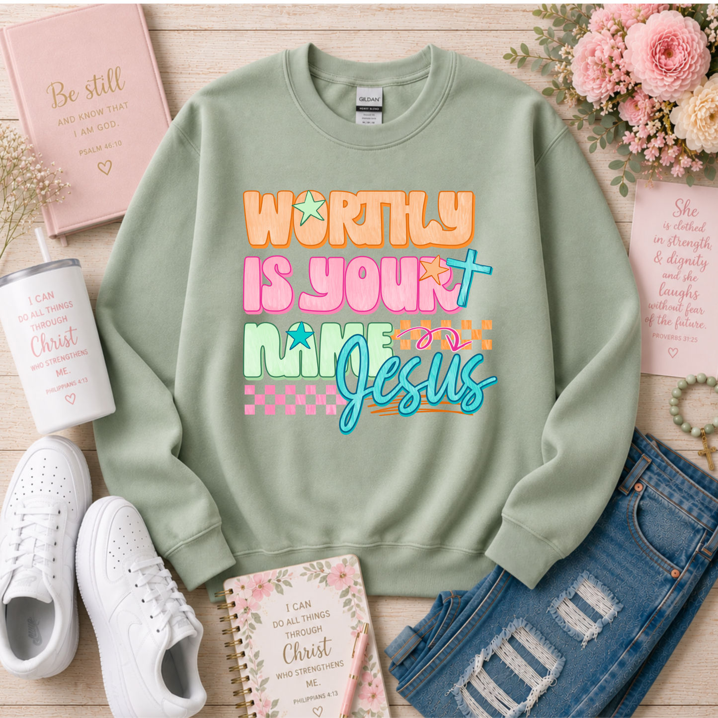 Worthy is your name DTF Transfer FT175