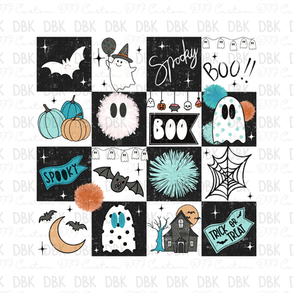 Halloween things DTF Transfer BLUE