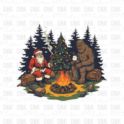 Sasquatch & Santa DTF Transfer