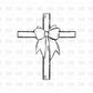 Black Cross DTF Transfer FT137