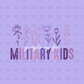 Military kids DTF Transfer WHITE
