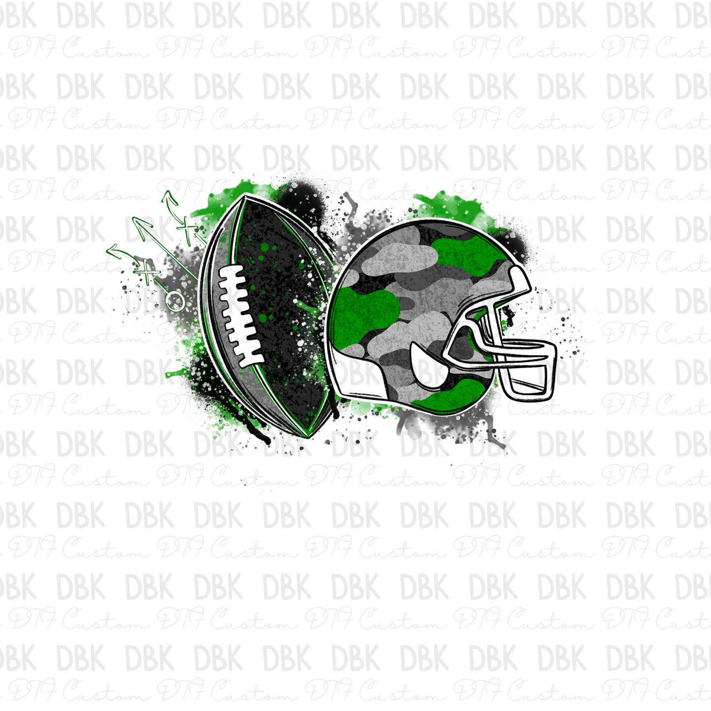 Green Football DTF transfer C89