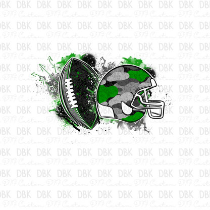 Green Football DTF transfer C89
