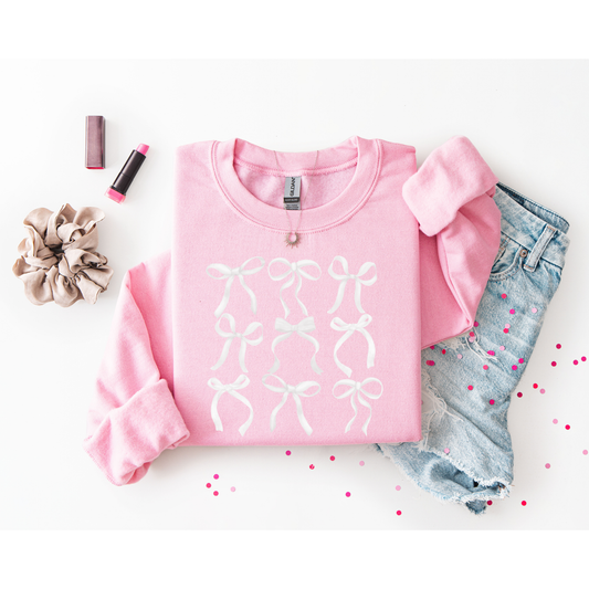 White Bows Gildan Crewneck ADULT