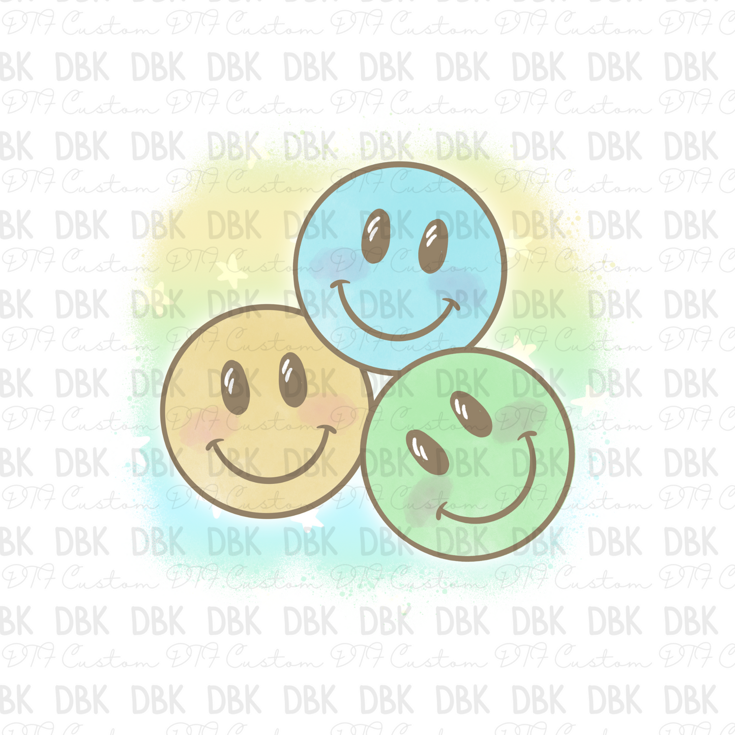 Neutral Smileys DTF transfer