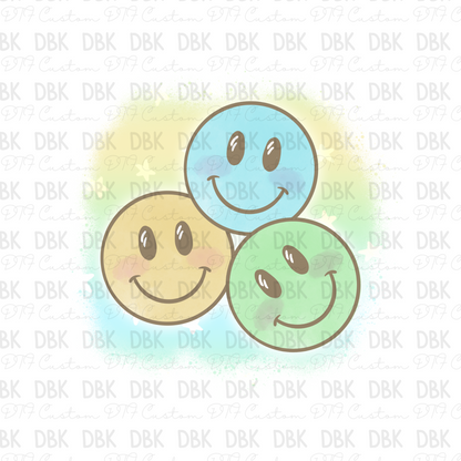 Neutral Smileys DTF transfer K98