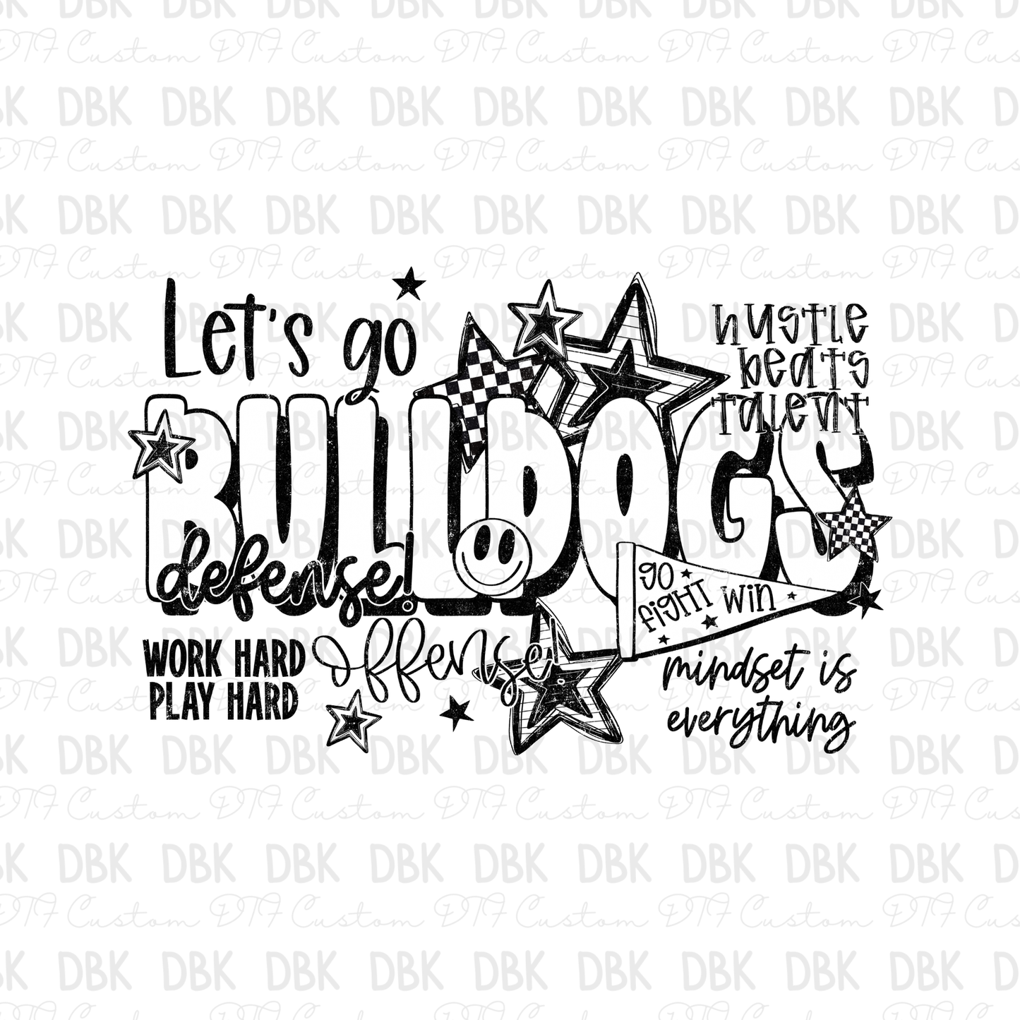 Bulldogs DTF Transfer