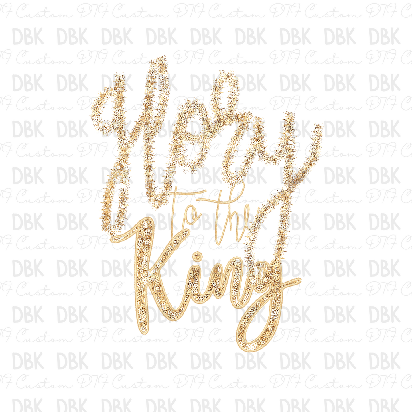 Glory to the king DTF transfer