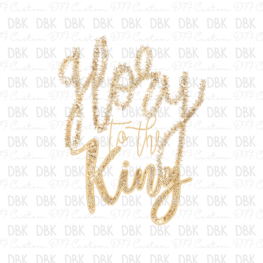 Glory to the king DTF transfer