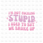 Im not stupid DTF Transfer I118