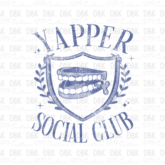 Yapper Social Club DTF Transfer BLUE