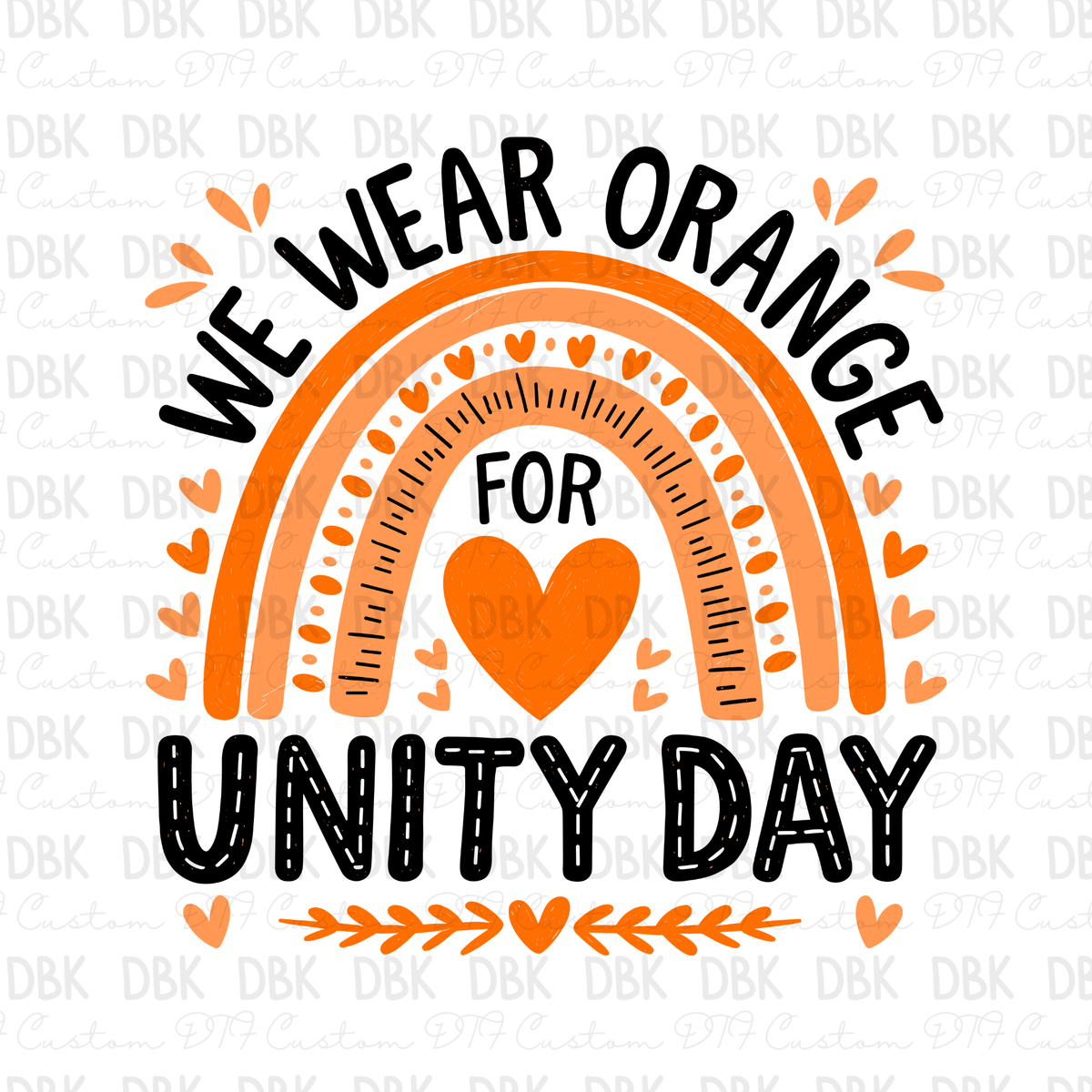 We wear orange for Unity Day DTF Transfer U6