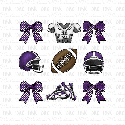 Purple football DTF transfer C113