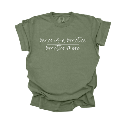 Peace is a practice DTF Transfer WHITE Z3