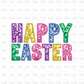 Happy Easter Glitter DTF transfer W1