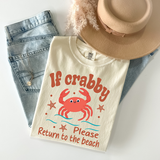 If crabby please return to the beach DTF Transfer S154