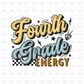 Fourth Grade Energy DTF Transfer A176