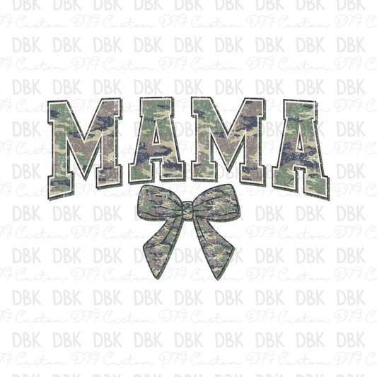 Camo MAMA Bow DTF Transfer