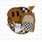 Brown Groovy  DTF transfer A165