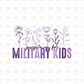 Military kids DTF Transfer BLACK