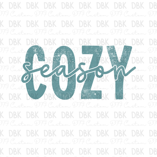 Cozy Season BLUE DTF Transfer