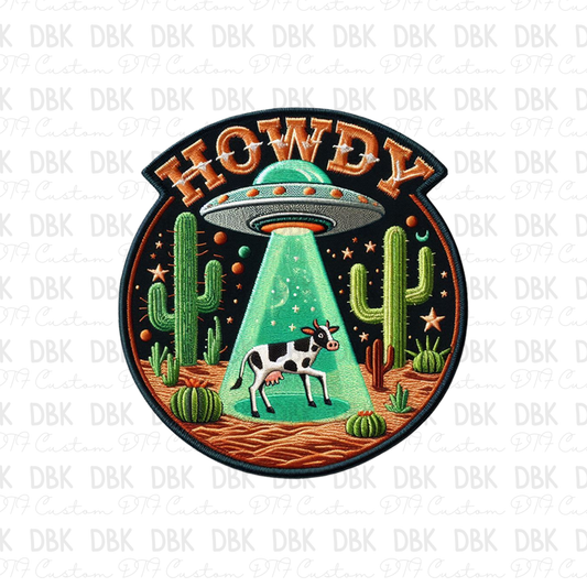 Howdy Cow DTF Transfer B195