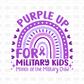 Purple up for military kids DTF Transfer