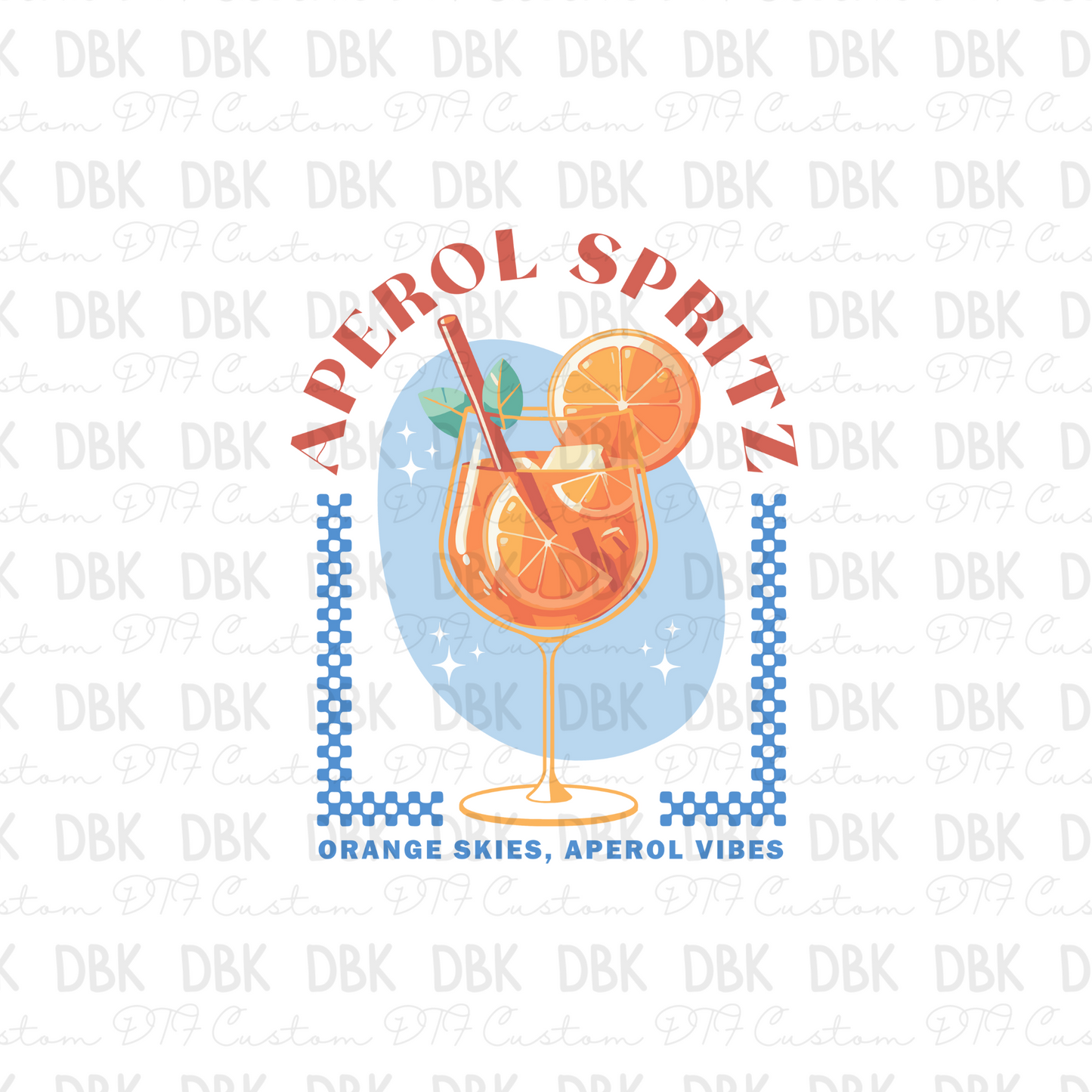 Aperol Spritz DTF Transfer