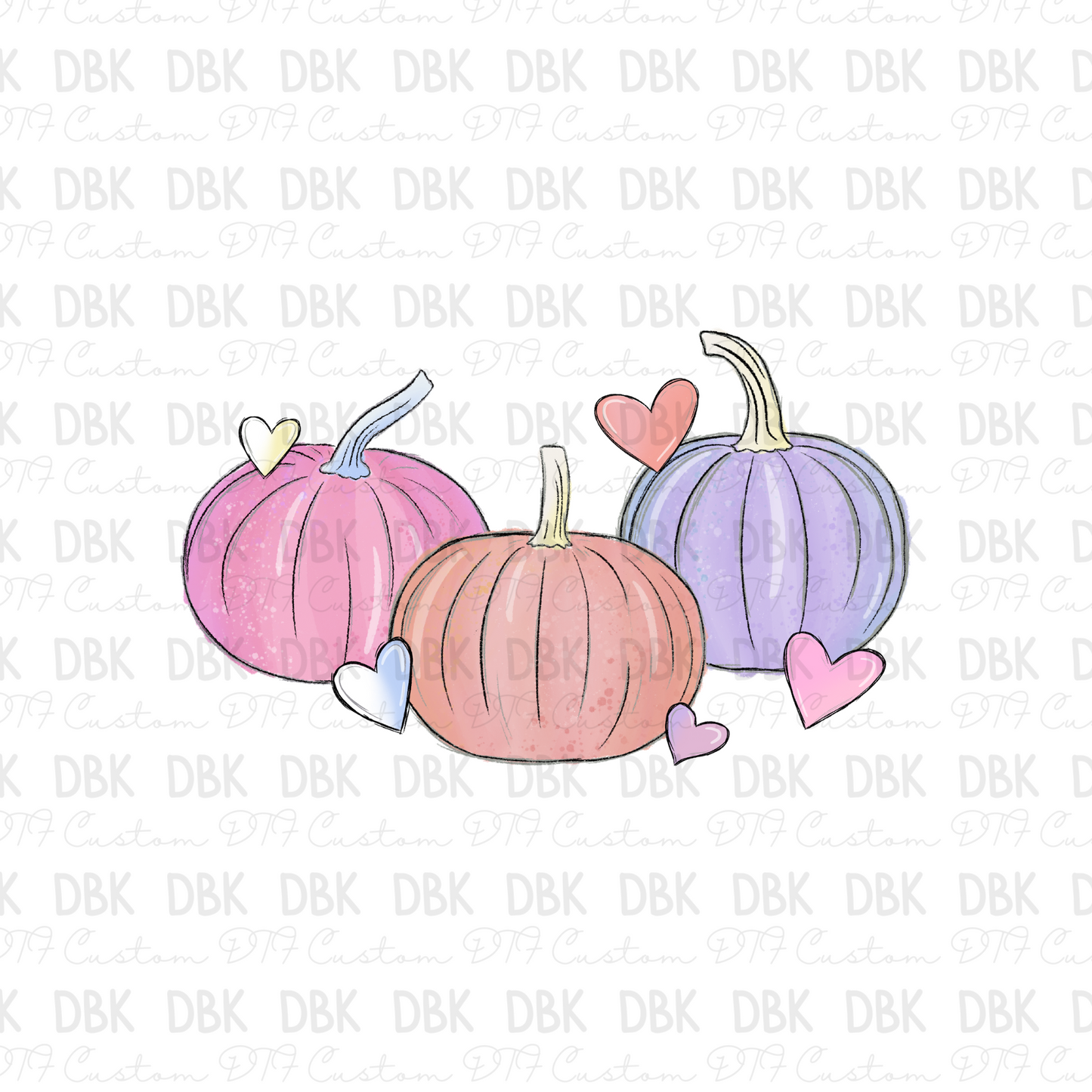 Fall Pumpkins pop DTF transfer F97