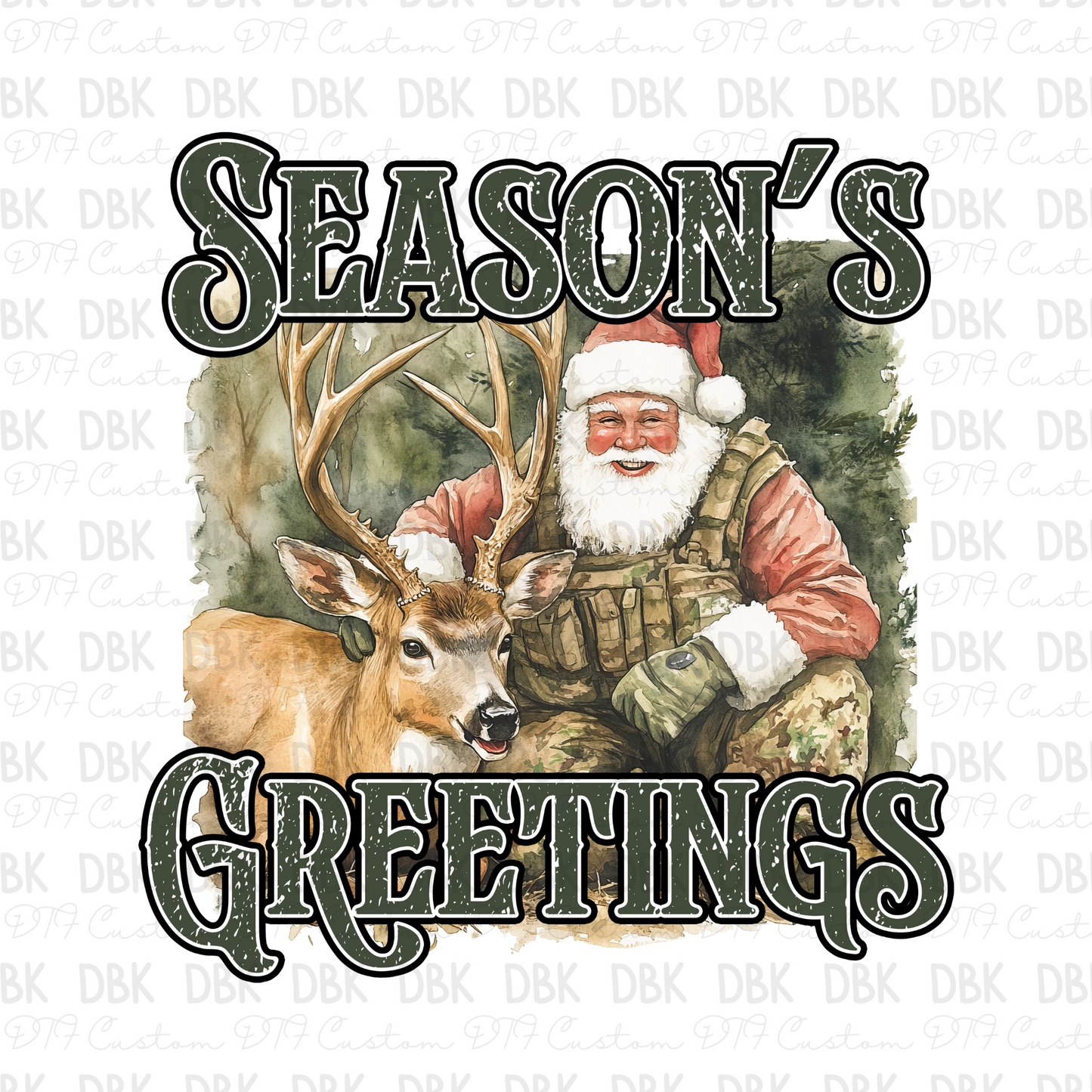 Season's Greetings DTF transfer E266