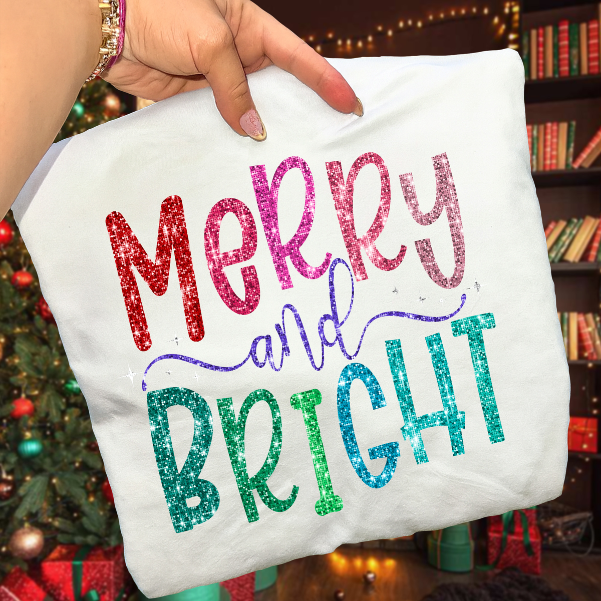 Merry and Bright DTF Transfer