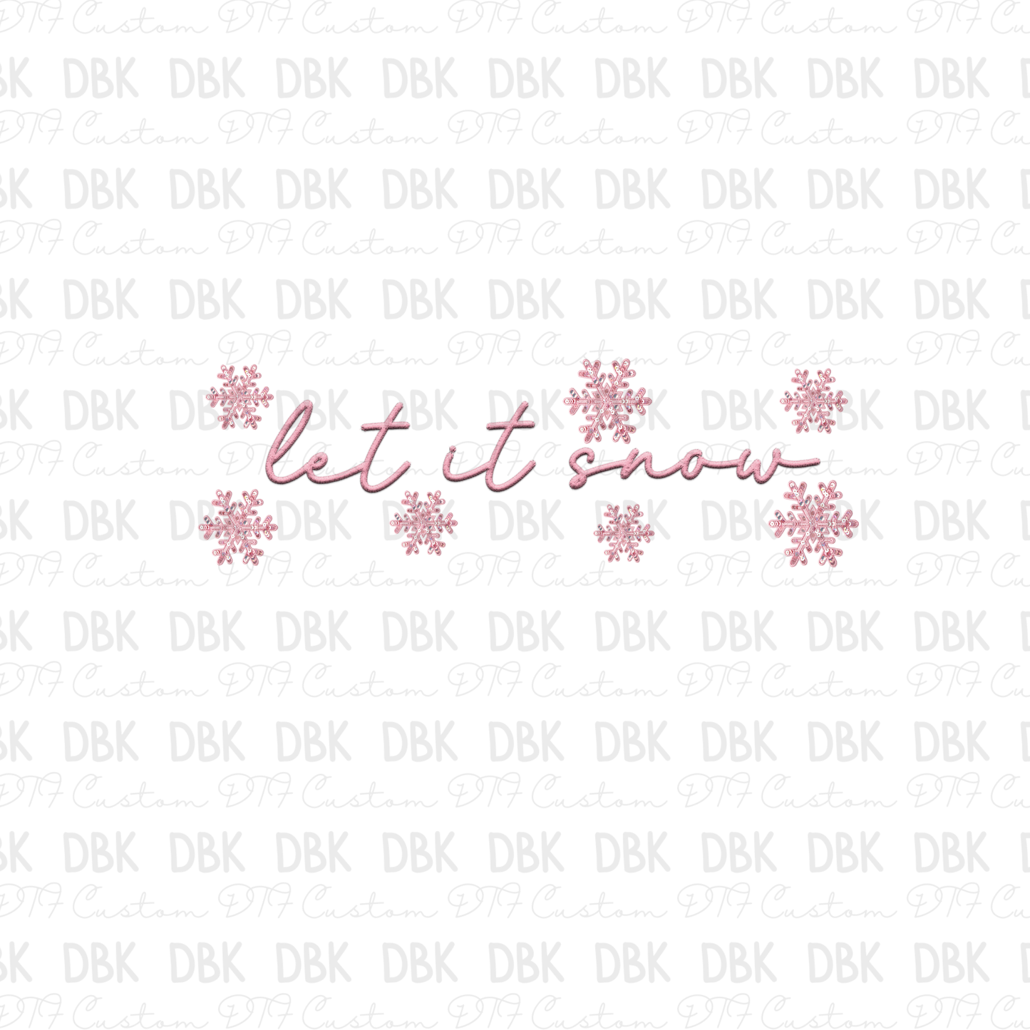 Let it snow sleeve DTF Transfer