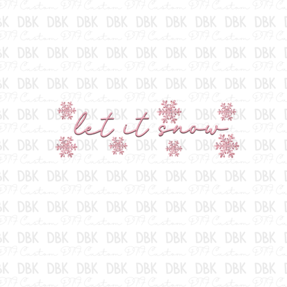Let it snow sleeve DTF Transfer