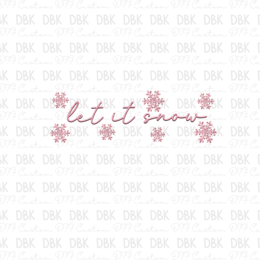 Let it snow sleeve DTF Transfer