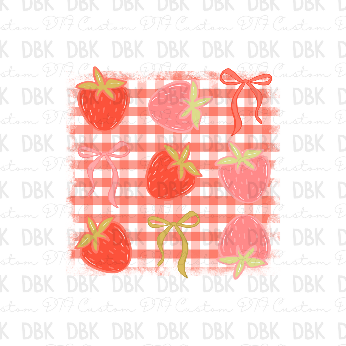Strawberries DTF Transfer
