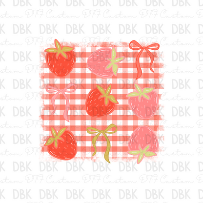 Strawberries DTF Transfer