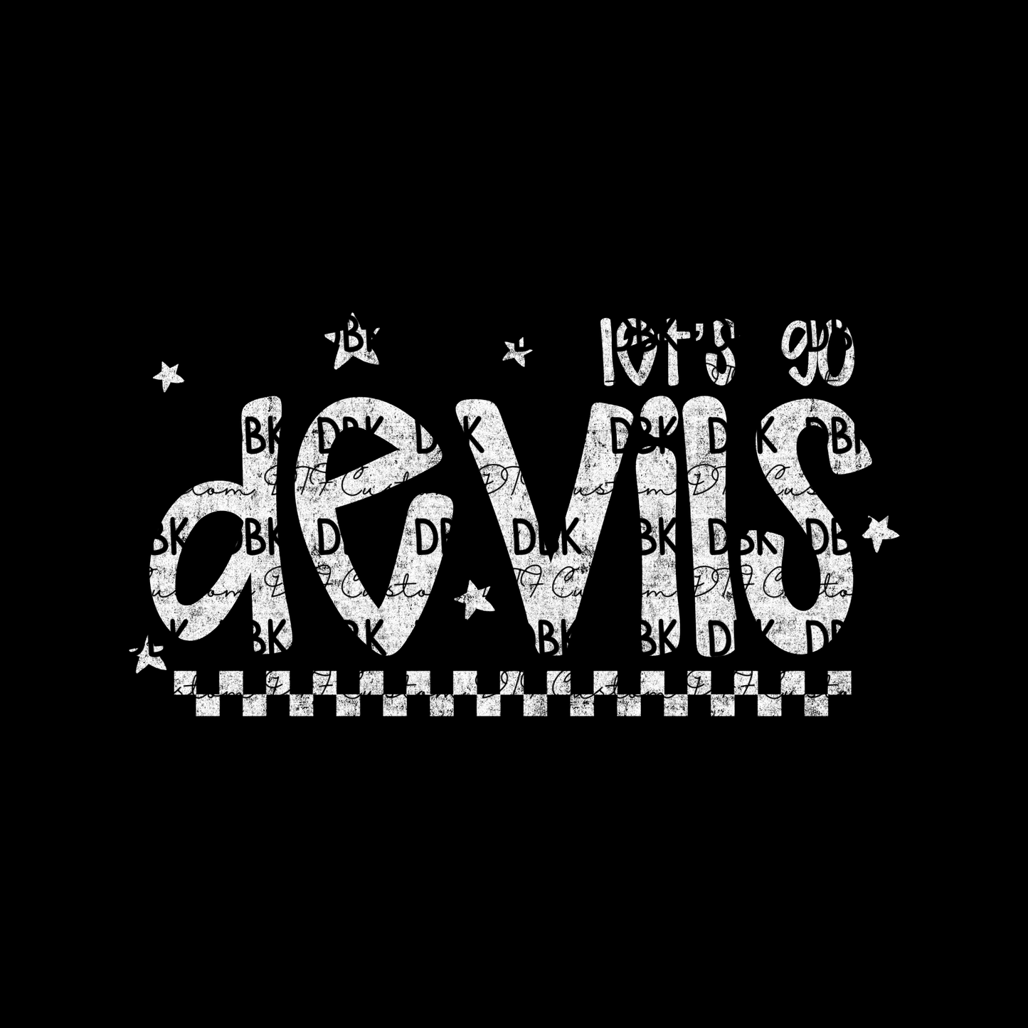 DEVILS DTF Transfer WHITE M158