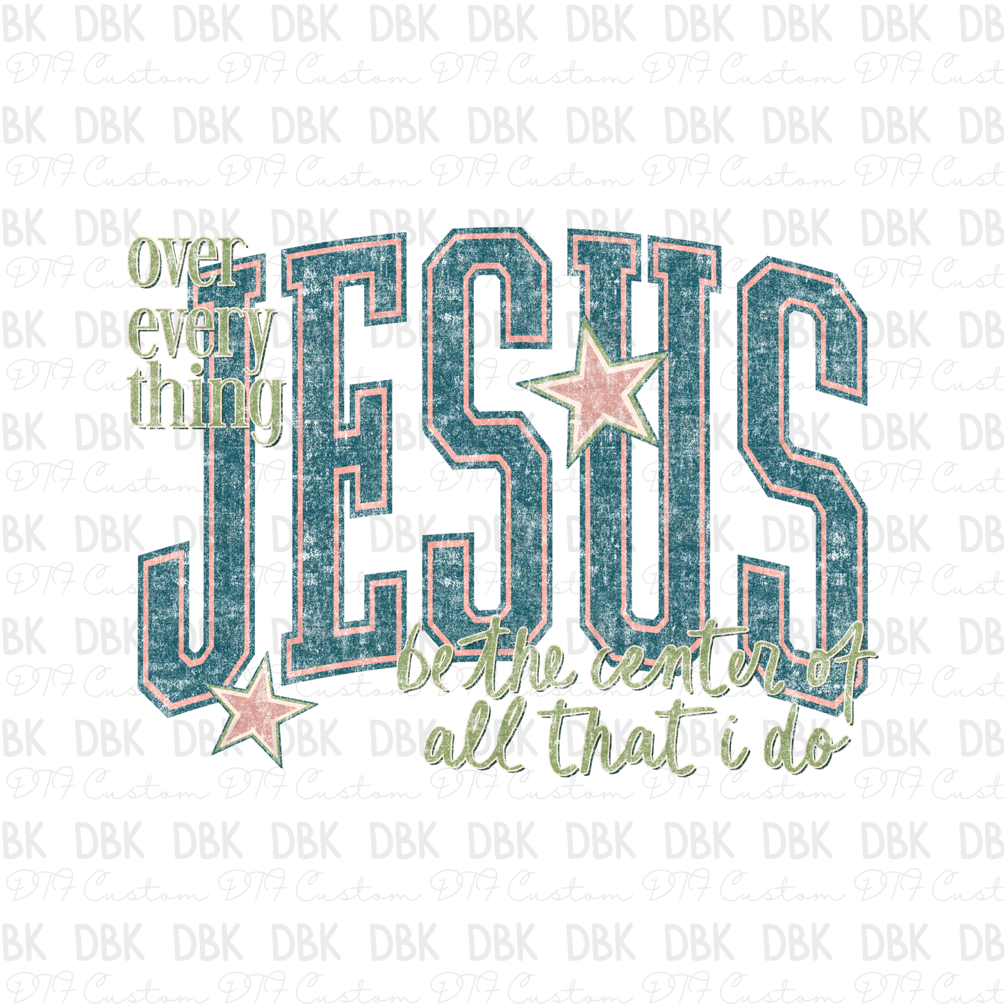Jesus DTF Transfer