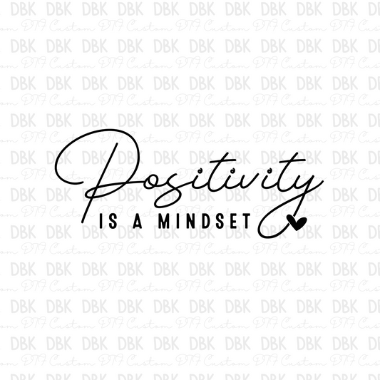 Positivity is a mindset black DTF Transfer