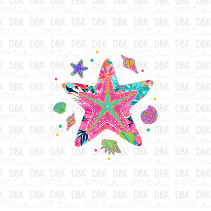 Star fish DTF Transfer S155