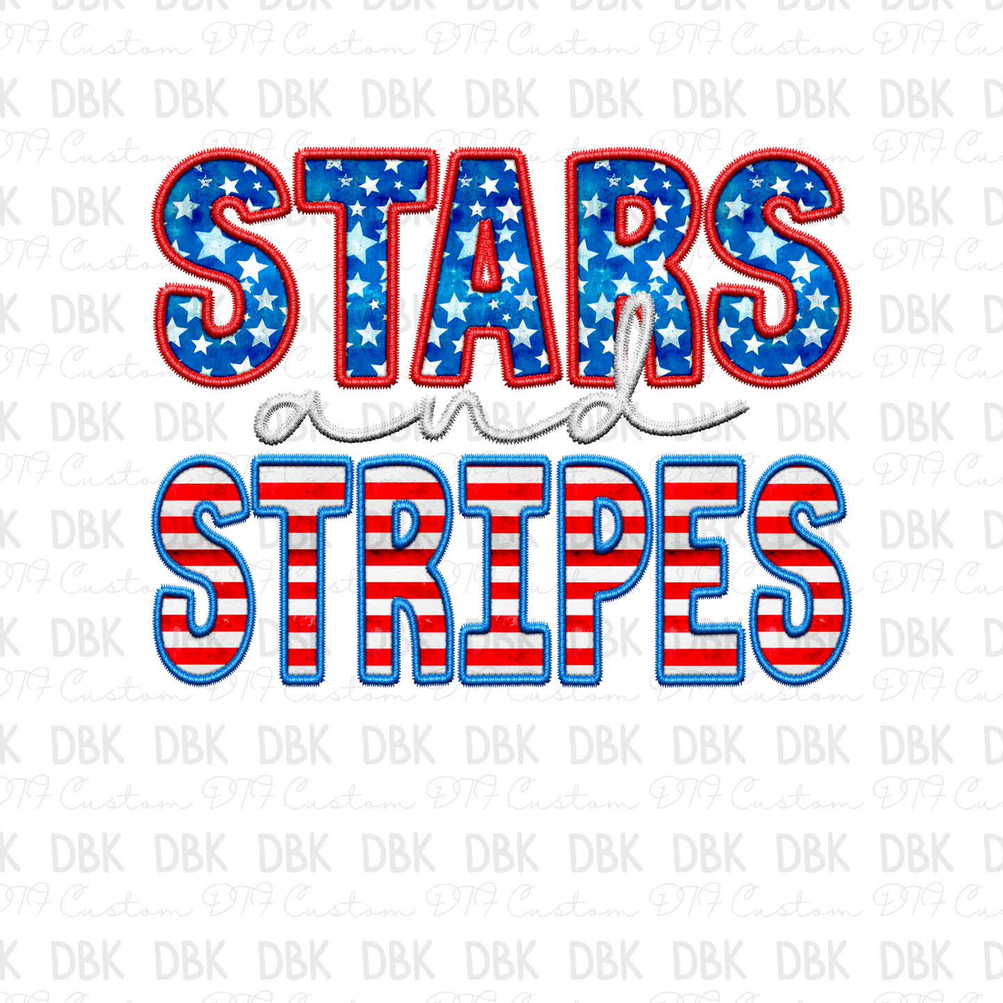 Stars and Stripes DTF Transfer