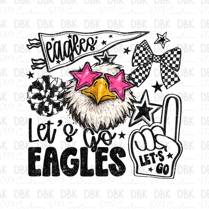 Lets go Eagles DTF Transfer